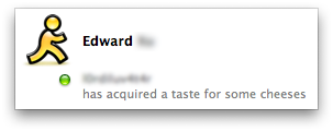 Edward has acquired a taste for some cheeses