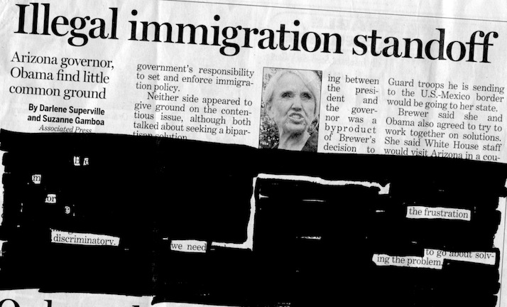 (Headline: "Illegal immigration standoff") Be more discriminatory. We need / the frustration to go about solving the problem.