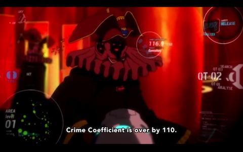 "Crime Coefficient is over by 110."