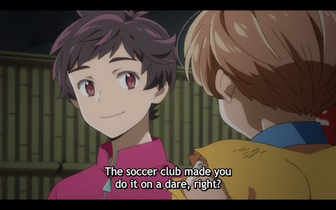 Kazuki: "The soccer club made you do it on a dare, right?"
