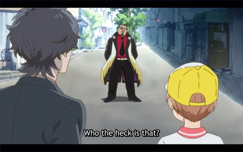 (Chikai and Enta stare at the penguin gangster)